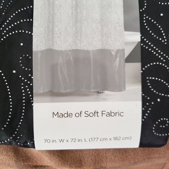 COMFORT BAY  TEXTURED  FABRIC SHOWER Curtain - Picture 4 of 4